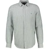 Lerros Leinenhemd "Gestreiftes Langarmhemd aus Leinen-Baumwoll-Mix" Gestreift, 55% Leinen, 45% Baumwolle, Button‑down, 2‑Knopf