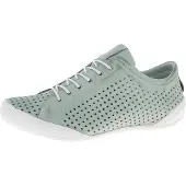 Andrea conti Damen Schnürschuh Halbschuh Leder Sneaker mit Perforierung 0345767, Größe:38 EU, Farbe:Grün