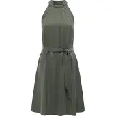 Ragwear A-Linien-Kleid "A-Linien-Kleid Angylee YOUMODO", Damen, Gr. XXL, N-Gr, grün (schwarz olive), Obermaterial: 80% Viskose CV. 20% Polyester PES., Kleider A-Linien-Kleid