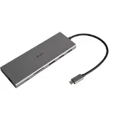 Deltaco 12in1 USB-C Dockingstation 4K UHD/60Hz 85W silber