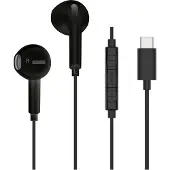 Muvit , USB-C Kopfhörer mit Mikrofon und Lautstärketaste, Schwarz