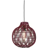 Good&Mojo - Hängeleuchte Mendoza - Bordeaux - Ø35cm Hängelampe - Esstischlampe - Wohnzimmerlampe - Schlafzimmerlampe - Wohnzimmer