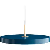 UMAGE Asteria Medium LED-Hängelampe petrol/messing Ø 43 cm - , Asteria, dimmbar, Blau, für Wohnzimmer, Metall, Design