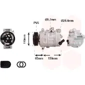 VAN WEZEL Kompressor, Klimaanlage *** IR PLUS *** 5801K703