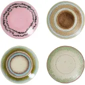 HK Living - 70's Snack- und Saucenteller, Ø 11,5 cm, doodle (4er-Set)