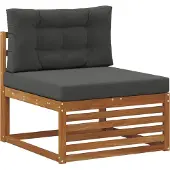 vidaXL Sofagarnituren 11 pcs Natur und Anthrazit Massivholz Akazie