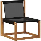 vidaXL Outdoor Mittelsofa Massivholz Akazie und Textilene Stoff Natur