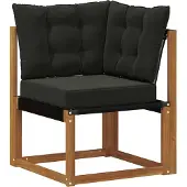 vidaXL Outdoor-Sofagarnitur 6 Stk. Natürlich und Schwarz