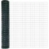 vidaXL Euro-Zaun mit Betonsockel 10 x 1,5 m PVC-beschichteter Stahl