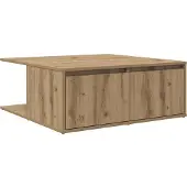 vidaXL Couchtisch Artisan-Eiche 80 x 80 x 31 cm Holzwerkstoff