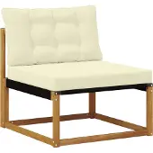 vidaXL Outdoor-Sofagarnitur mit Kissen 6 pcs Natur und Creme