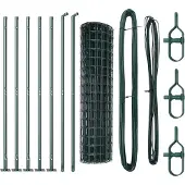 vidaXL Euro-Zaun mit Betonsockel 10 x 1 m PVC-beschichteter Stahl Grün