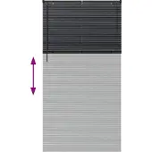 vidaXL Balkenjalousien Schwarz 220 x 110 cm Aluminium