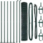 vidaXL Euro-Zaun mit Betonsockel 10 x 1,5 m PVC-beschichteter Stahl