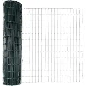 vidaXL Euro-Zaun mit Betonsockel 25 x 1 m PVC-beschichteter Stahl Grün