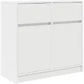 vidaXL Sideboard mit Schublade Weiß 80x34x76 cm Holzwerkstoff