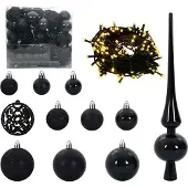 vidaXL Weihnachtskugel-Set 120 stk. 300 LEDs Warmes Weiß Ø 6 cm