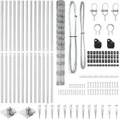 vidaXL Schweißdrahtzaun mit Spikes 50 x 1,5 m Verzinkter Stahl Silber