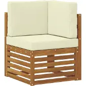 vidaXL Outdoor-Sofagarnitur 5 stk. Natur und Creme Polyester