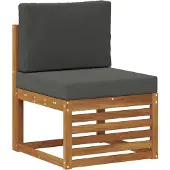 vidaXL Sofagarnituren 8 pcs Natur und Anthrazit Massivholz Akazie
