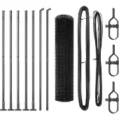 vidaXL Euro-Zaun mit Betonsockel 10 x 1,2 m PVC-beschichteter Stahl