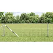 vidaXL Geschweißter Drahtzaun mit Stacheln 25 x 0,8 m Verzinkter Stahl