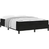 vidaXL Boxspringbett mit Matratze Schwarz 140 x 200 cm Stoff