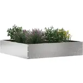 vidaXL Rasenkante 60 x 60 x 13 cm Edelstahl Silber
