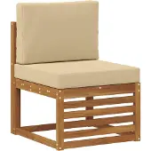 vidaXL Sofagarnituren mit Kissen 3 pcs Massivholz Akazie