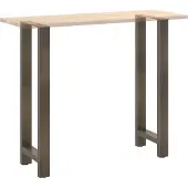 vidaXL Bartischbeine Naturstahl 2 Stk. 40x(110-111) cm Stahl