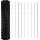 vidaXL Euro-Zaun mit Stacheln 25 x 1,2 m PVC-beschichteter Stahl Grau
