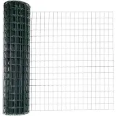 vidaXL Euro-Zaun mit Pfosten 25 x 1 m PVC-beschichteter Stahl Grün