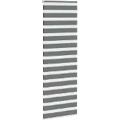 vidaXL Doppelrollo Dunkelgrau 90x230 cm Stoffbreite 85,9 cm Polyester