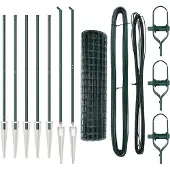 vidaXL Euro-Zaun mit Stacheln 10 x 1,2 m PVC-beschichteter Stahl Grün