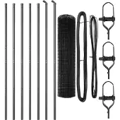 vidaXL Bodenmontierter Euro-Zaun 10 x 1,4 m PVC-beschichteter Stahl