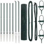 vidaXL Euro-Zaun mit Stacheln 10 x 1,6 m PVC-beschichteter Stahl Grün