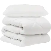 vidaXL Bettwäsche-Set mit Kissen 2 Stk. Weiß Mikrofaser