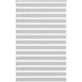 vidaXL Doppelrollo Hellgrau 140x200 cm Stoffbreite 135,9 cm Polyester