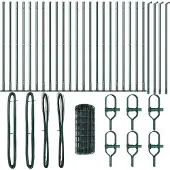 vidaXL Euro-Zaun mit Betonsockel 50 x 0,6 m PVC-beschichteter Stahl