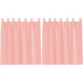 vidaXL Voile Vorhänge mit Stangentaschen 2 Stk. Rosa