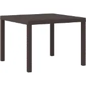 vidaXL Gartentisch Braun 100 x 100 x 73 cm Poly-Rattan