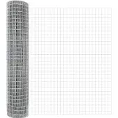 vidaXL Euro-Zaun mit Stacheln 10 x 1,6 m Verzinkter Stahl Silber Netz