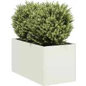 vidaXL Pflanzkübel Weiß 40x80x40 cm Kaltgewalzter Stahl