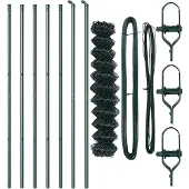 vidaXL Bodenmontierter Maschendrahtzaun 10 x 1,2 m Grün Netz