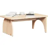 vidaXL Couchtisch Natur 80 x 50 x 31 cm Massivholz Kiefer