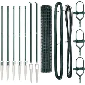 vidaXL Euro-Zaun mit Stacheln 10 x 1,6 m PVC-beschichteter Stahl Grün