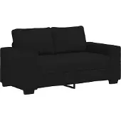 vidaXL 2-Sitzer-Sofa Schwarz 160x77x82 cm Stoff