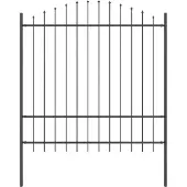 vidaXL Gartenzaun WOERDEN 170 x 215 cm Pulverbeschichteter Stahl Grau