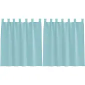 vidaXL Voile Vorhänge mit Stangentaschen 2 Stk. Türkis