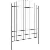 vidaXL Gartenzaun WOERDEN 170 x 225 cm Pulverbeschichteter Stahl Grau